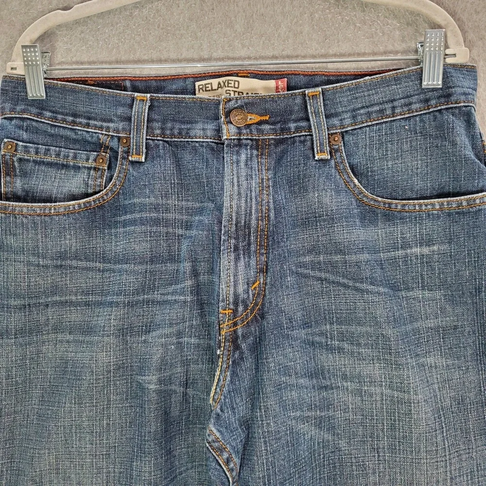 Levi's 559 Men Jeans 34x32 Blue Denim Relaxed Straight Mid‎ Rise Pockets Casual